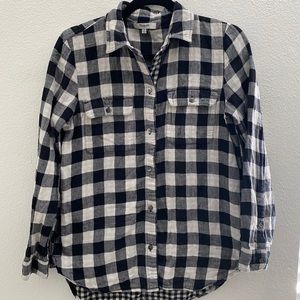Black Checkered Flannel Shirt